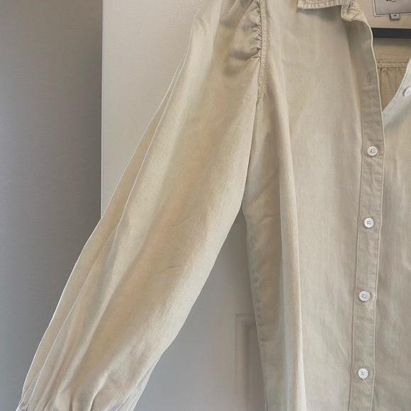 Rails XS womens bone color button up top - Picture 6 of 9